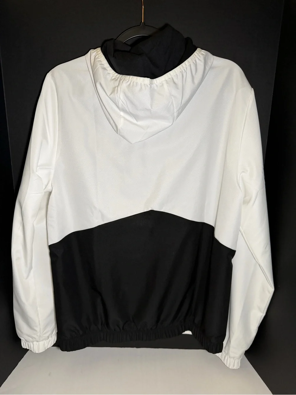 Lacoste Sport Black and White Athletic Hooded Jacket